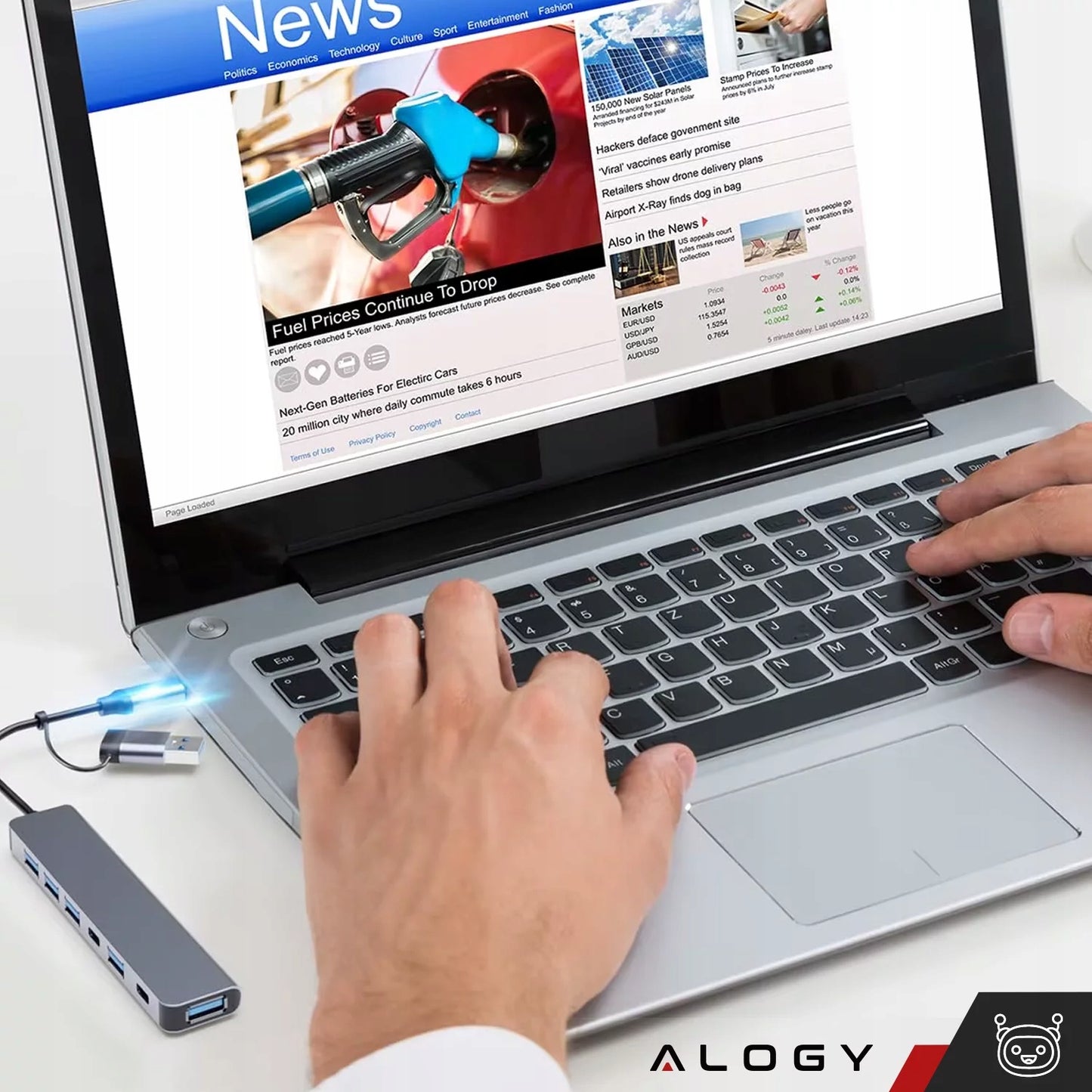 USB centras/šakotuvas USB-A 3.0 - USB-C TYPE-C kompiuteriui