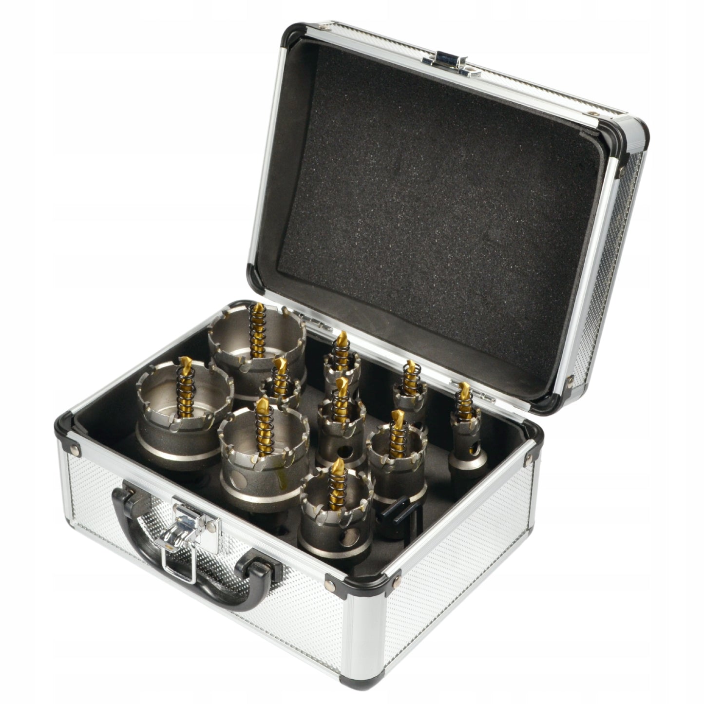Smart Tools karbidinių skylamušių rinkinys metalui, 10 dalių, 16–53 mm, BLACK