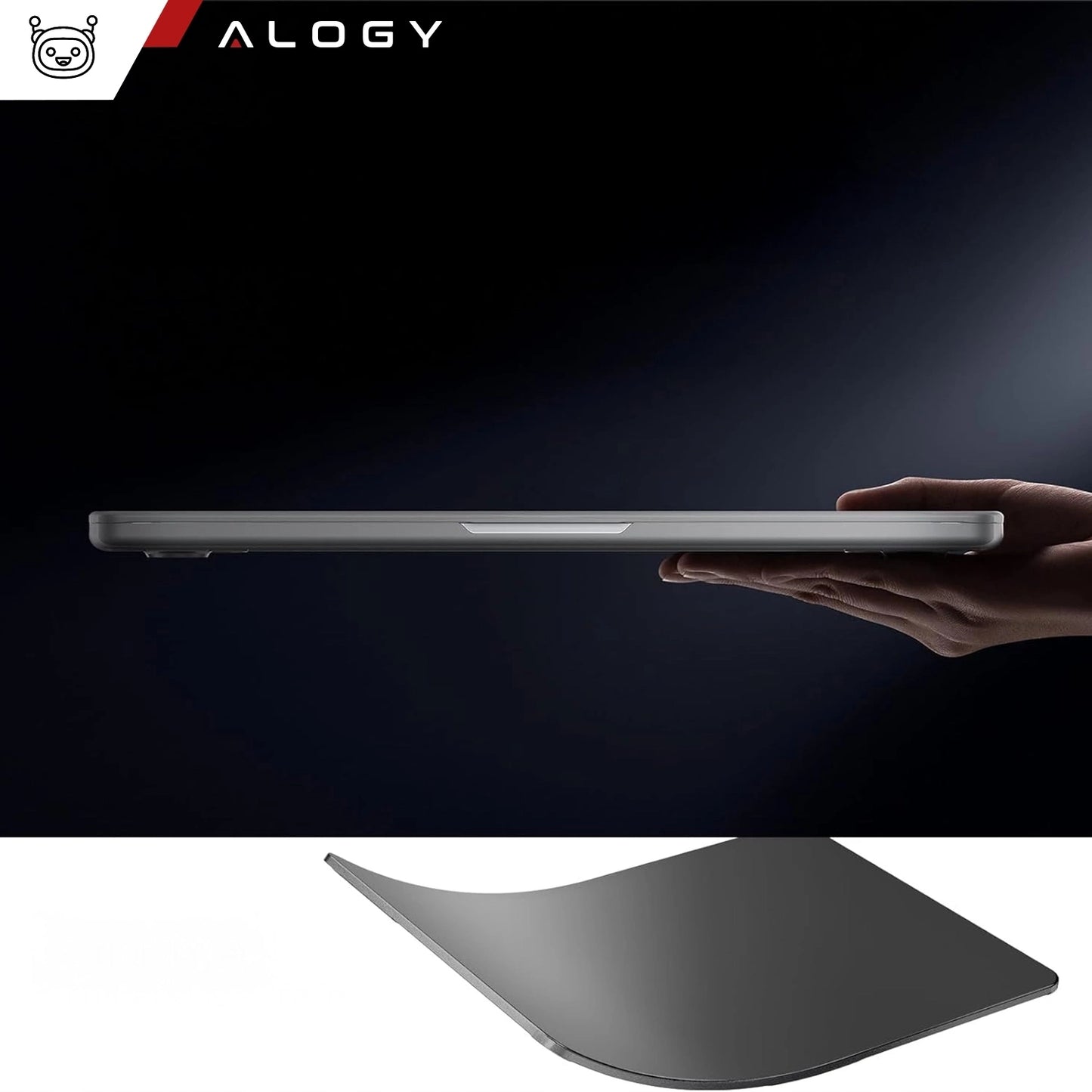 Elastingas matinis dėklas skirtas MacBook Pro 14 2021-2024, be pirštų atspaudų