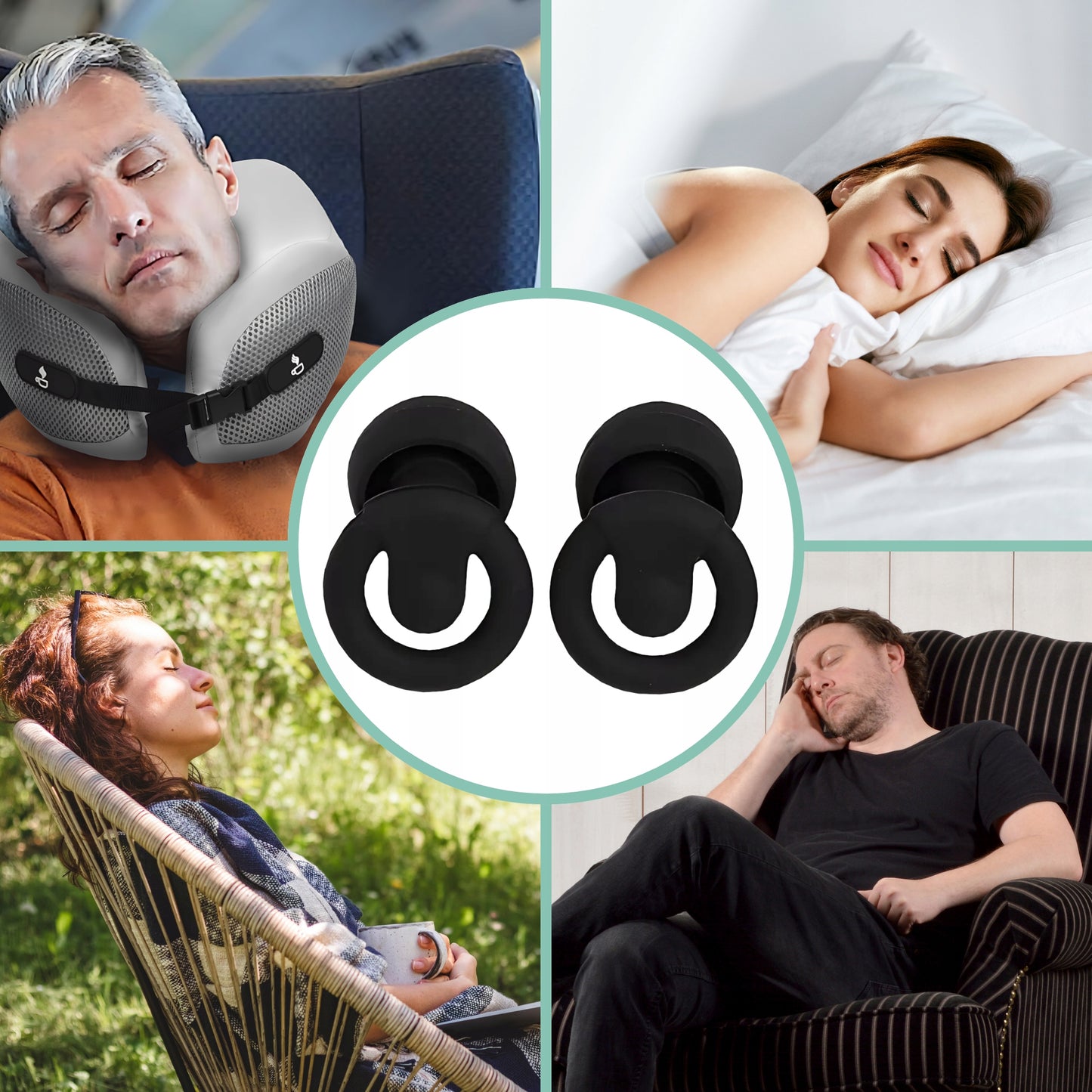 Ausų kištukai miegui Medi Sleep, dydis XS / S / M / L, juodos