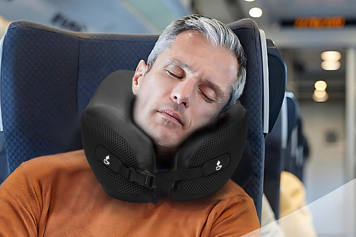 Kelioninė pagalvėlė "ragelis" kaklui į automobilį, lėktuvą MEDI SLE