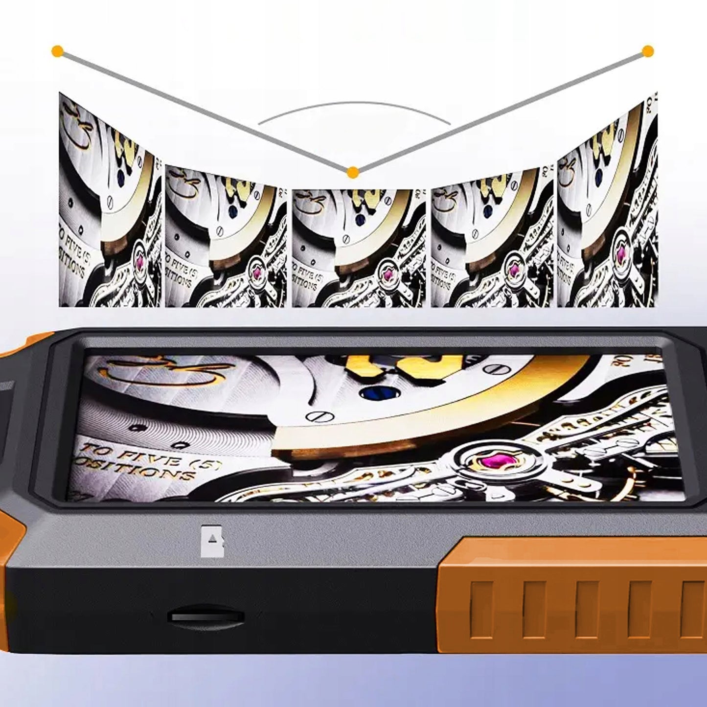 Lankstus endoskopo apžiūros kamera 5 m 9 LED 2x Full HD ekranas