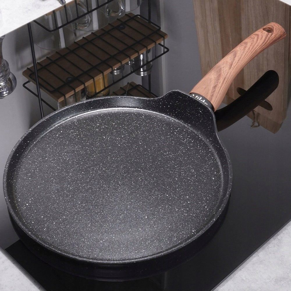 3x Granito keptuvių rinkinys kepimui 20 24 28 cm + blynų keptuvė