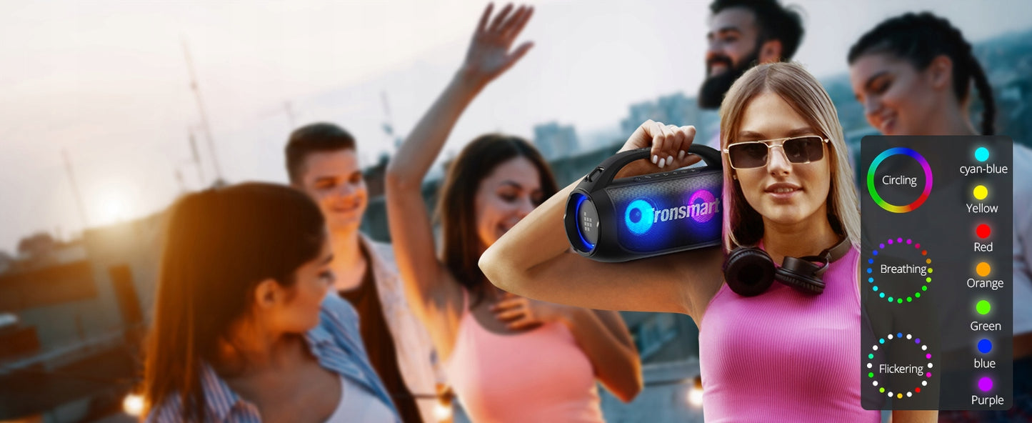 40W nešiojamasis Bluetooth garsiakalbis 24H TRONSMART BANG SE atsparumas vandeniui IPX6