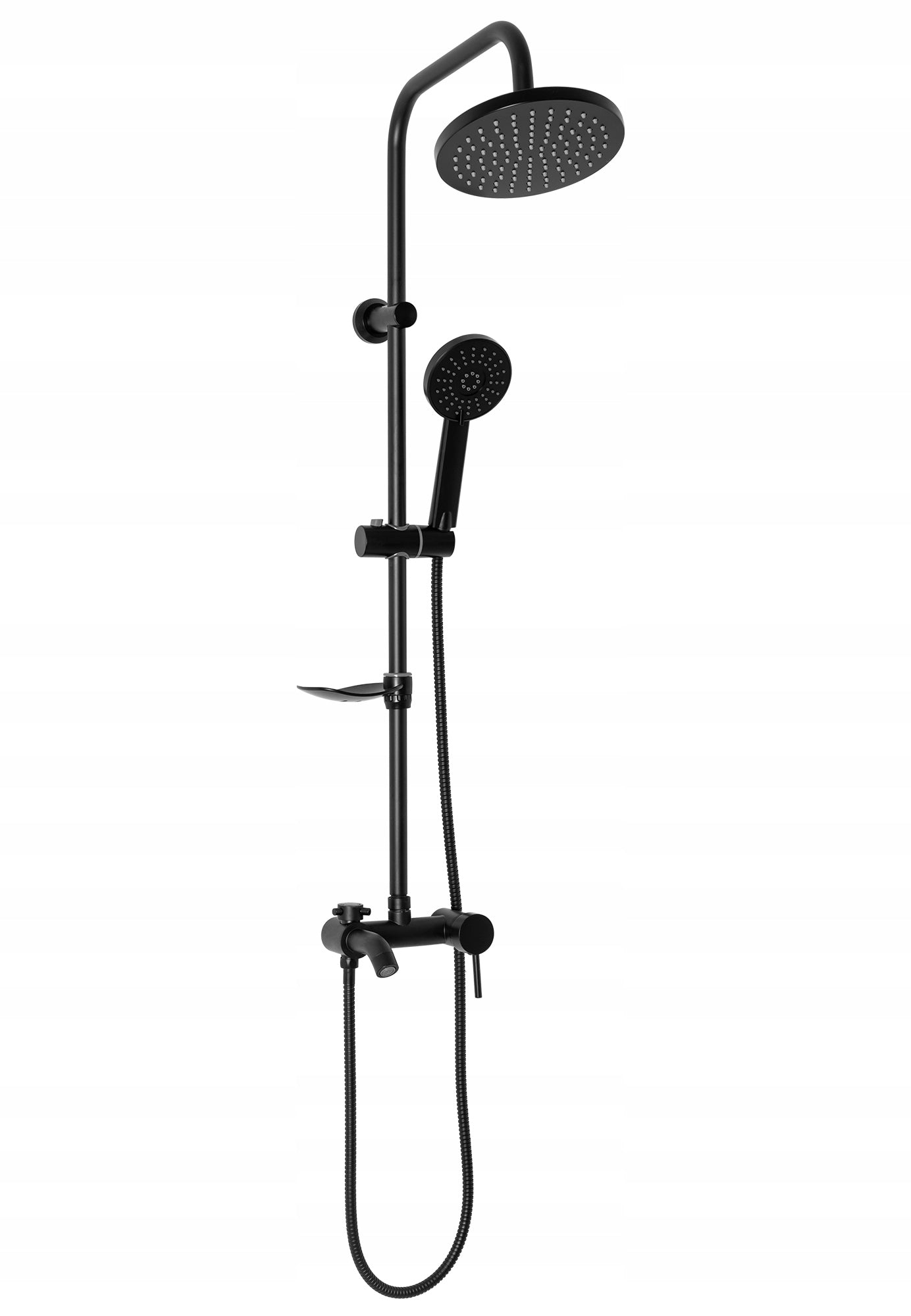 Dušo komplektas REA LUIS, chromas, montuojamas po tinku, su lietaus dušo galva