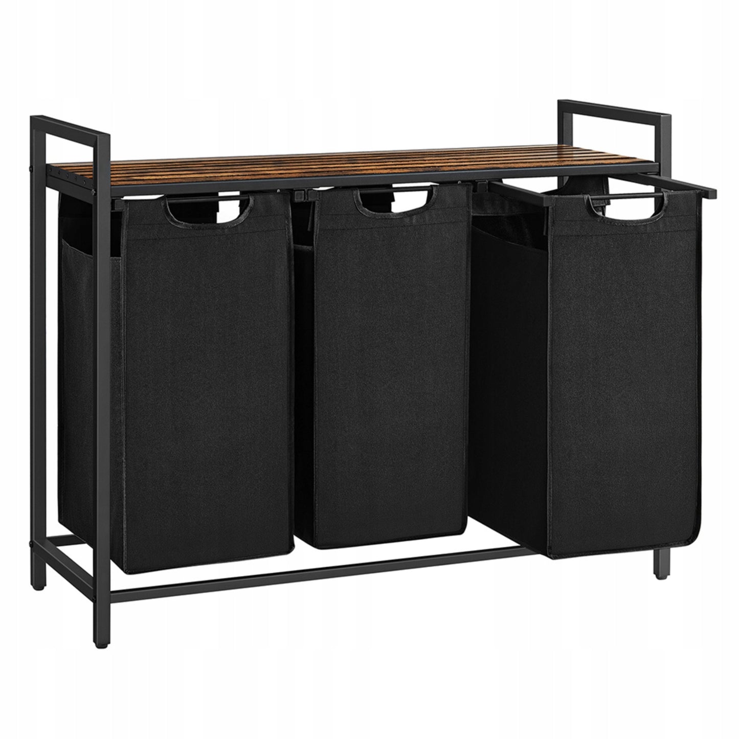 Didelis 3 skyrių pastatomas skalbinių krepšys 3x38L 4CONVY