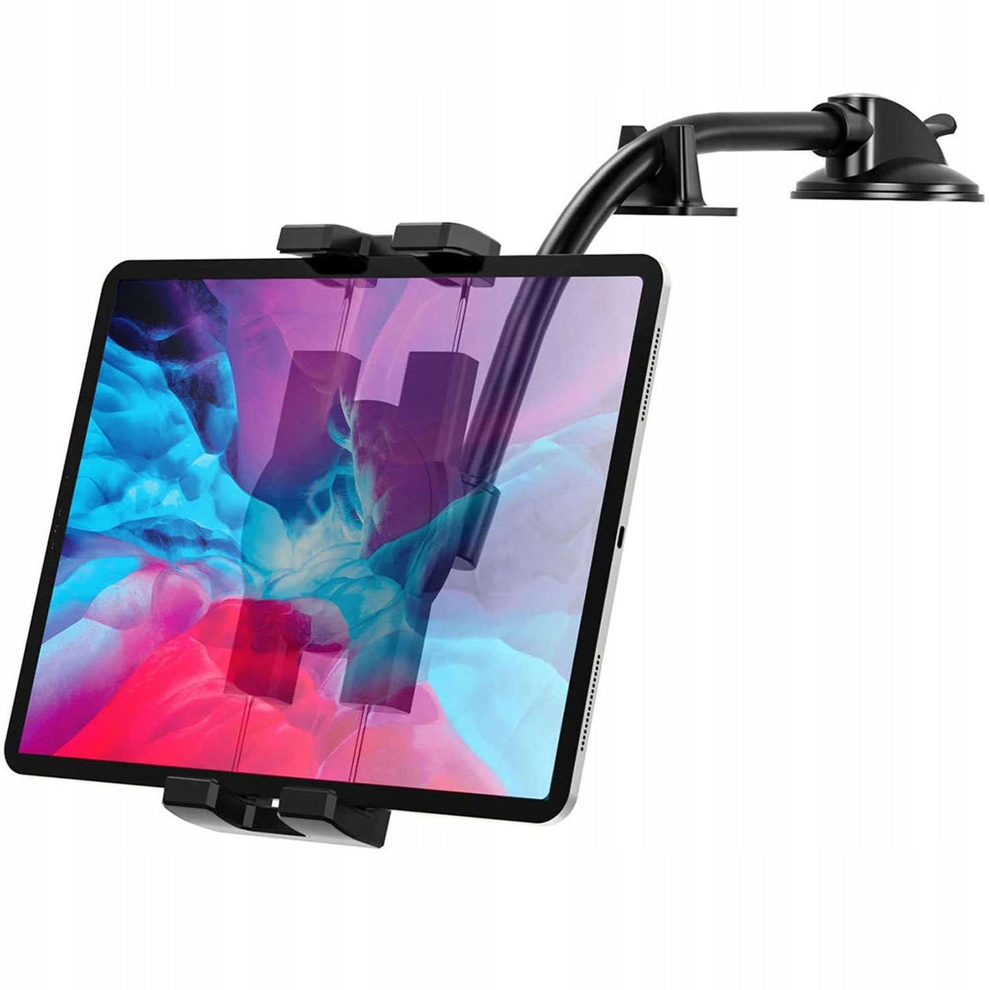 Tvirtas automobilinis laikiklis telefonui ir planšetiniam kompiuteriui, montuojamas ant prietaisų skydelio arba priekinio stiklo