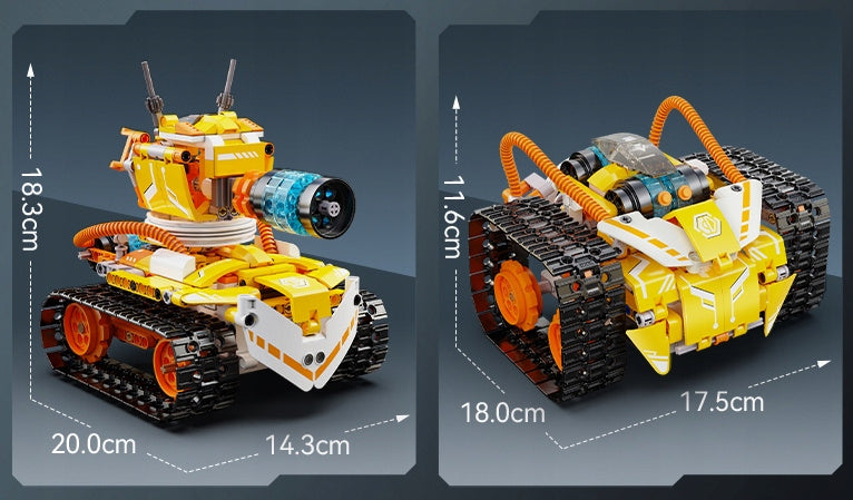 Statybiniai blokeliai CADA CODE ROBOT MODEL W.BOT RC Nuotoliniu būdu valdomas DUAL MODE 455 elementai