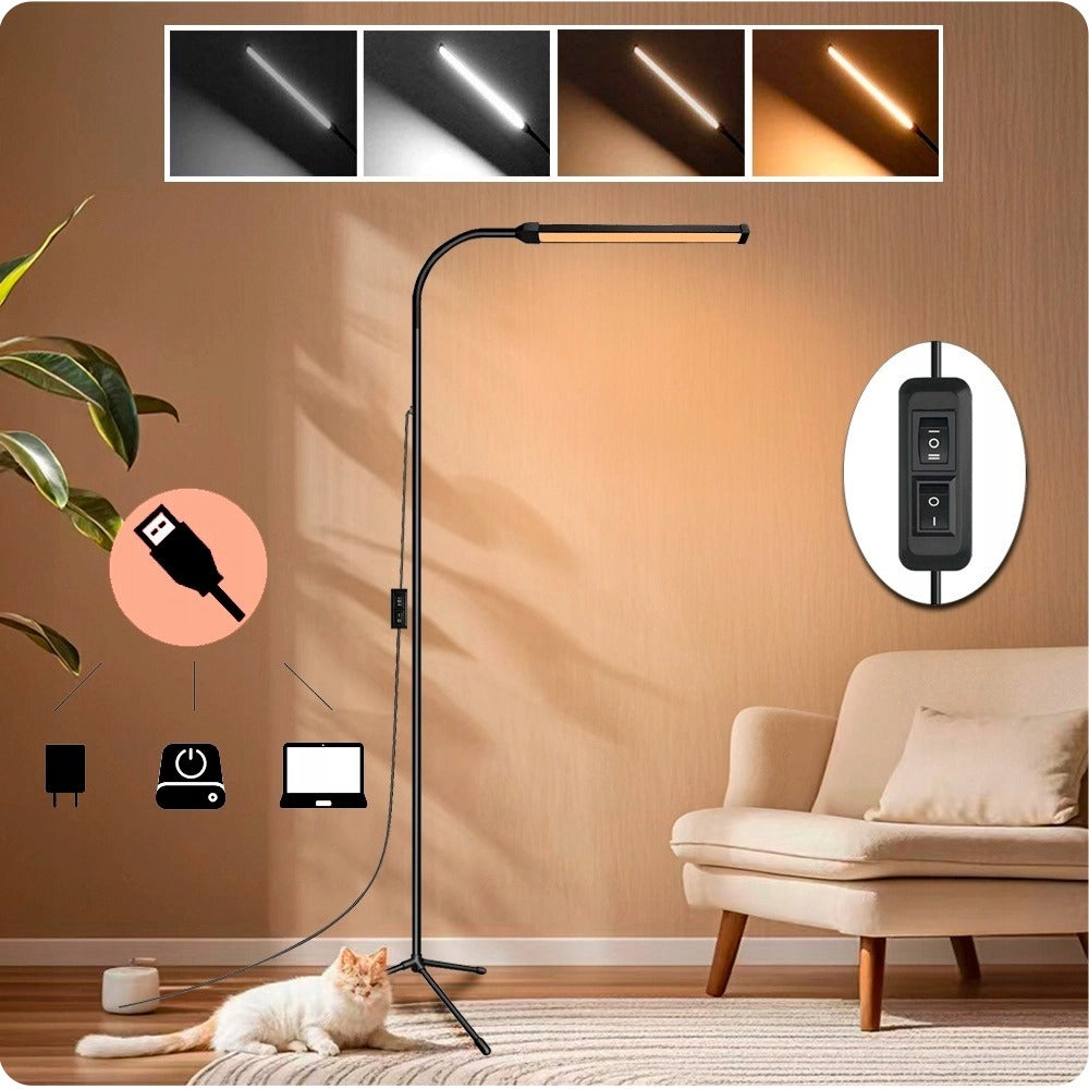 Kosmetinis LED šviestuvas 3in1, stovintis/stalinis, lankstus, blakstienoms ir nagams