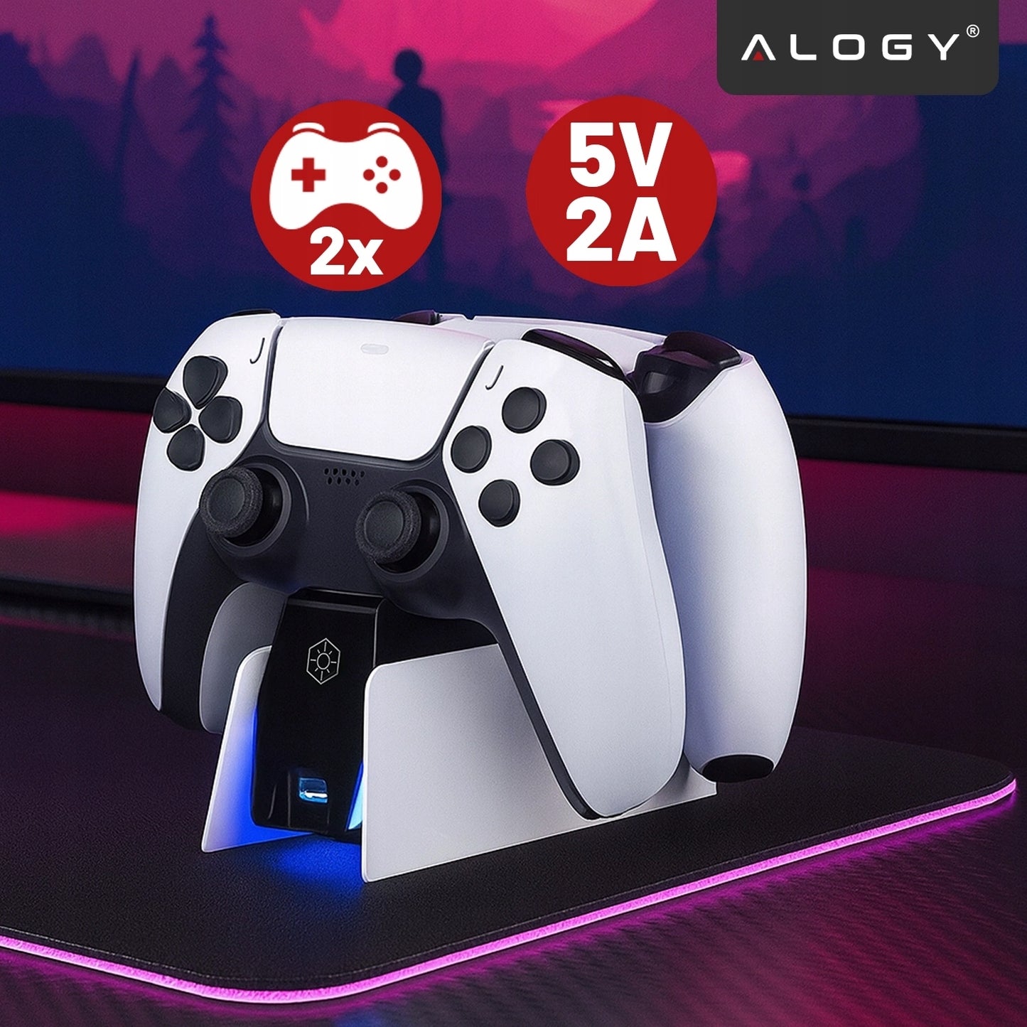 DualSense PS5 pultelių įkrovimo stotelė