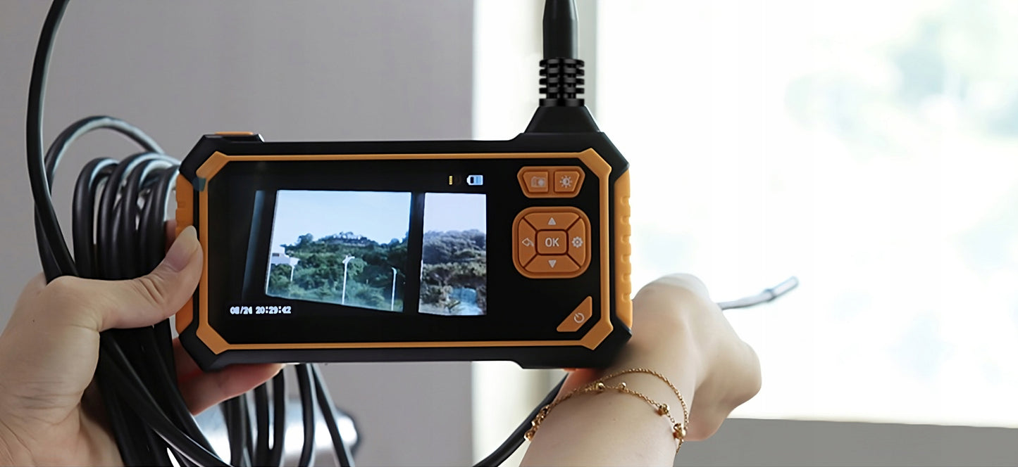 INSPEKCINĖ ENDOSKOPINĖ KAMERA 3M LCD HD 4,3" 8MM FULL HD 360° MICRO SD 64GB