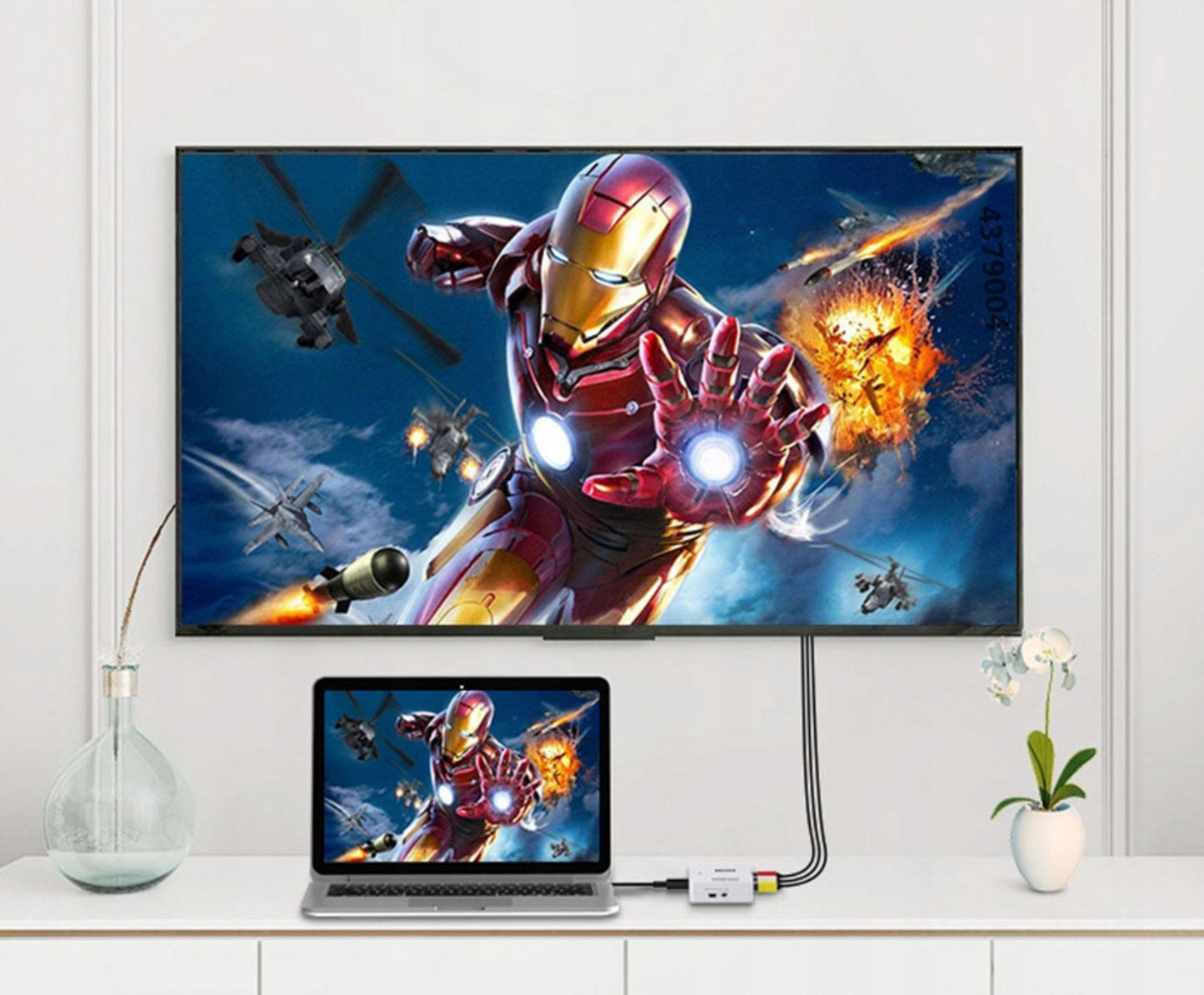 HDMI į AV RCA keitiklis, HDMI-AV konverteris, Cinch, 1080p, Full HD laidas