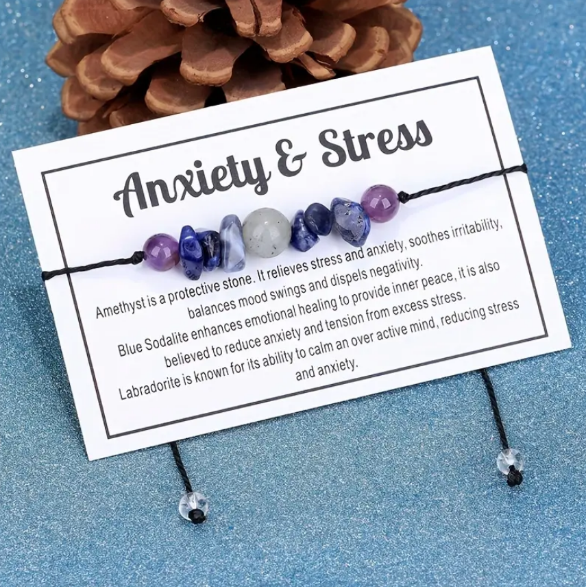 Gydomoji apyrankė "Nerimas ir Stresas" ametistas, sodalitas, labradoritas.