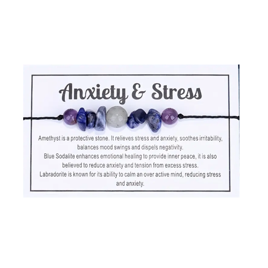Gydomoji apyrankė "Nerimas ir Stresas" ametistas, sodalitas, labradoritas.
