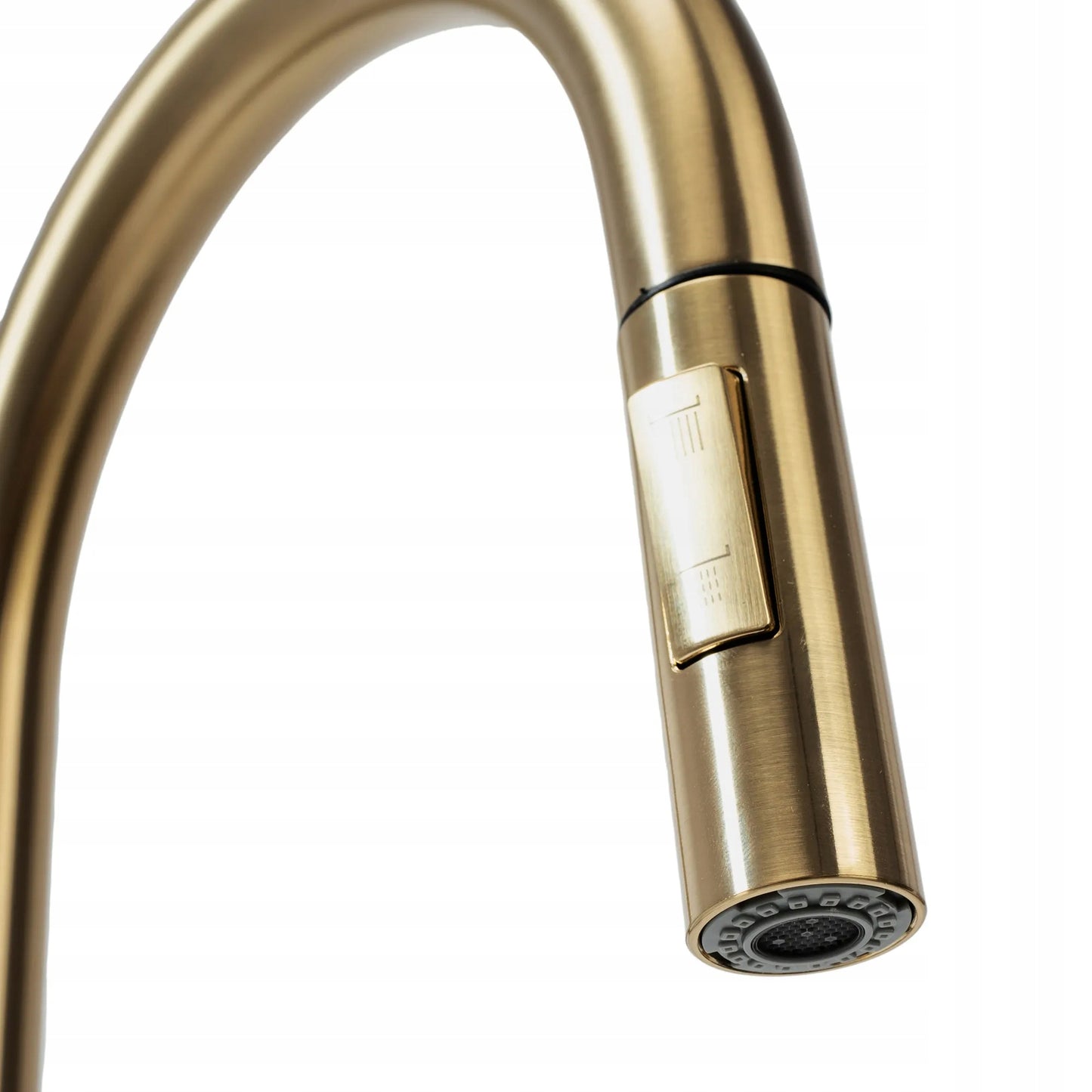 Auksinis virtuvinis maišytuvas REA FRESH GOLD su ištraukiamu snapeliu, aukštas 39,5 cm