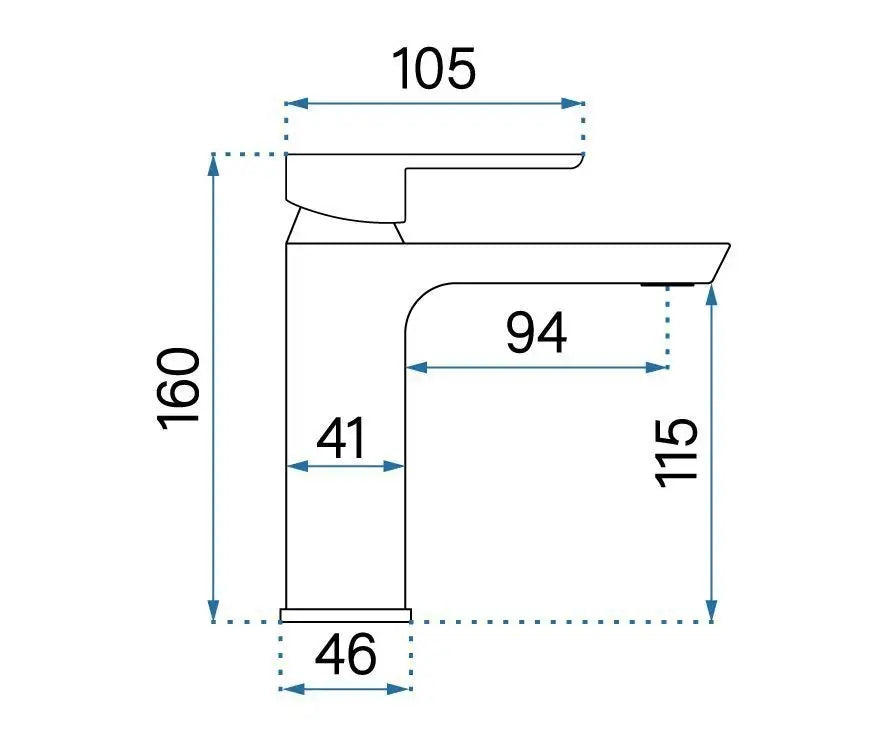 Žemas REA ARGUS GOLD auksinis blizgus modernus praustuvo maišytuvas