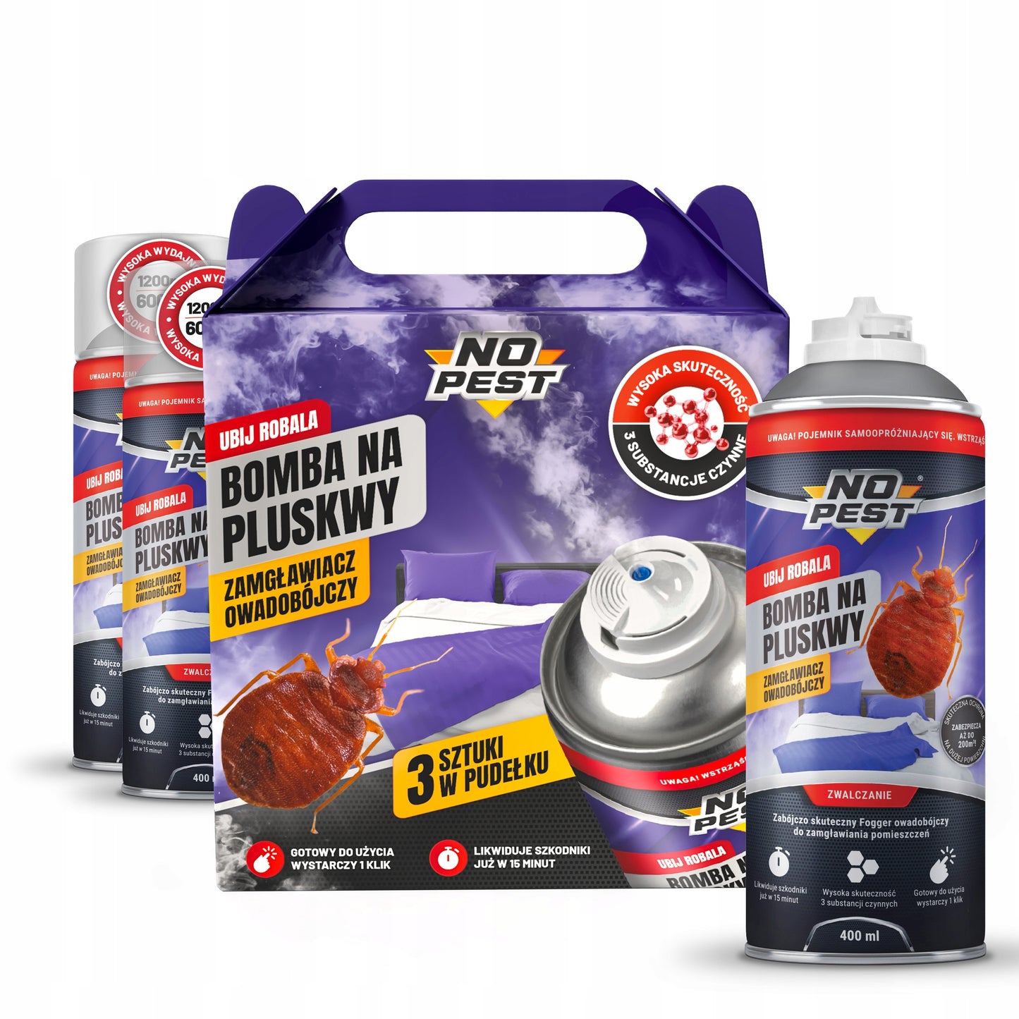 Granatos rūko bomba nuo blakių, stipri priemonė, purškiklis, preparatas NO PEST