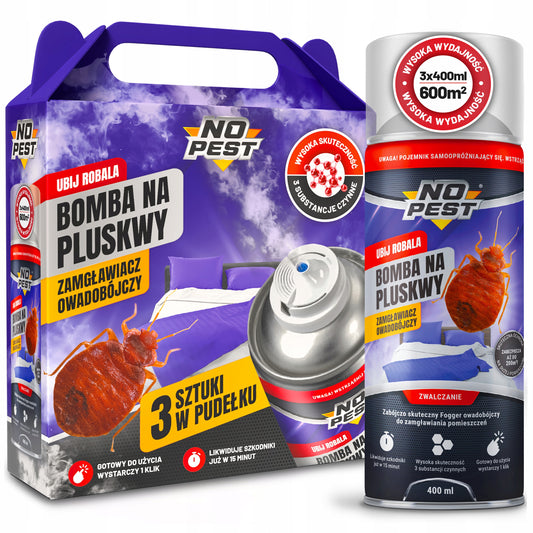 Granatos rūko bomba nuo blakių, stipri priemonė, purškiklis, preparatas NO PEST