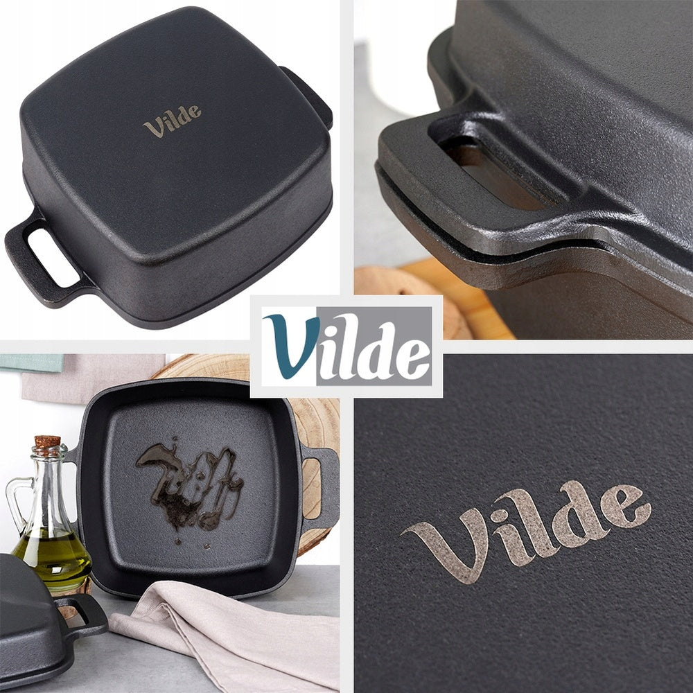 Ketaus troškintuvas/puodas 4,5L + keptuvė 2in1