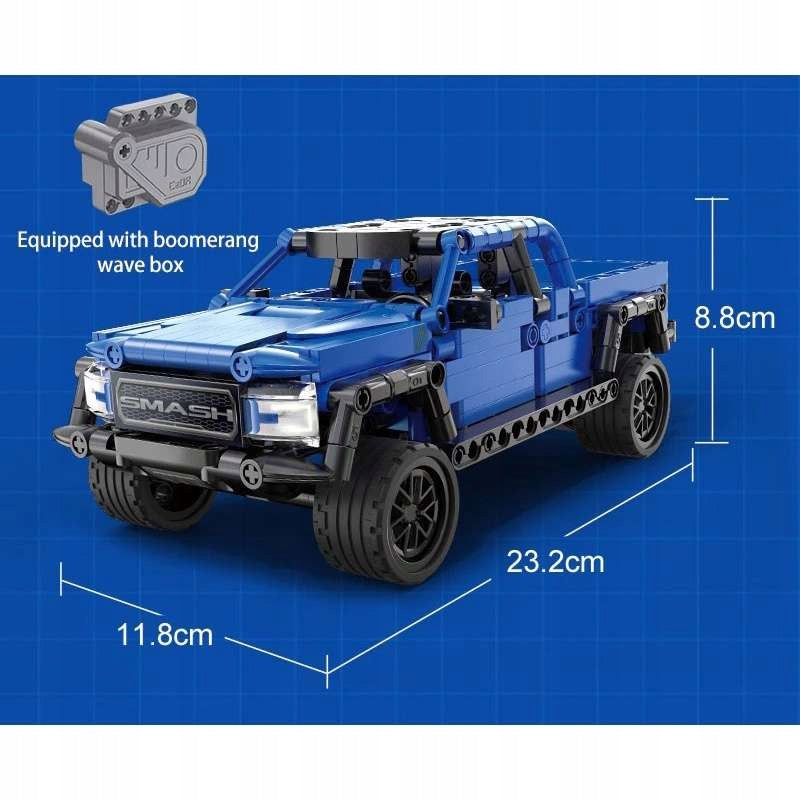 CADA STATYBINIAI BLOKELIAI VISUREIGIS AUTOMOBILIS OFF-ROADER SU ATGAL TRAUKIAMU VARIKLIU 390 EL.