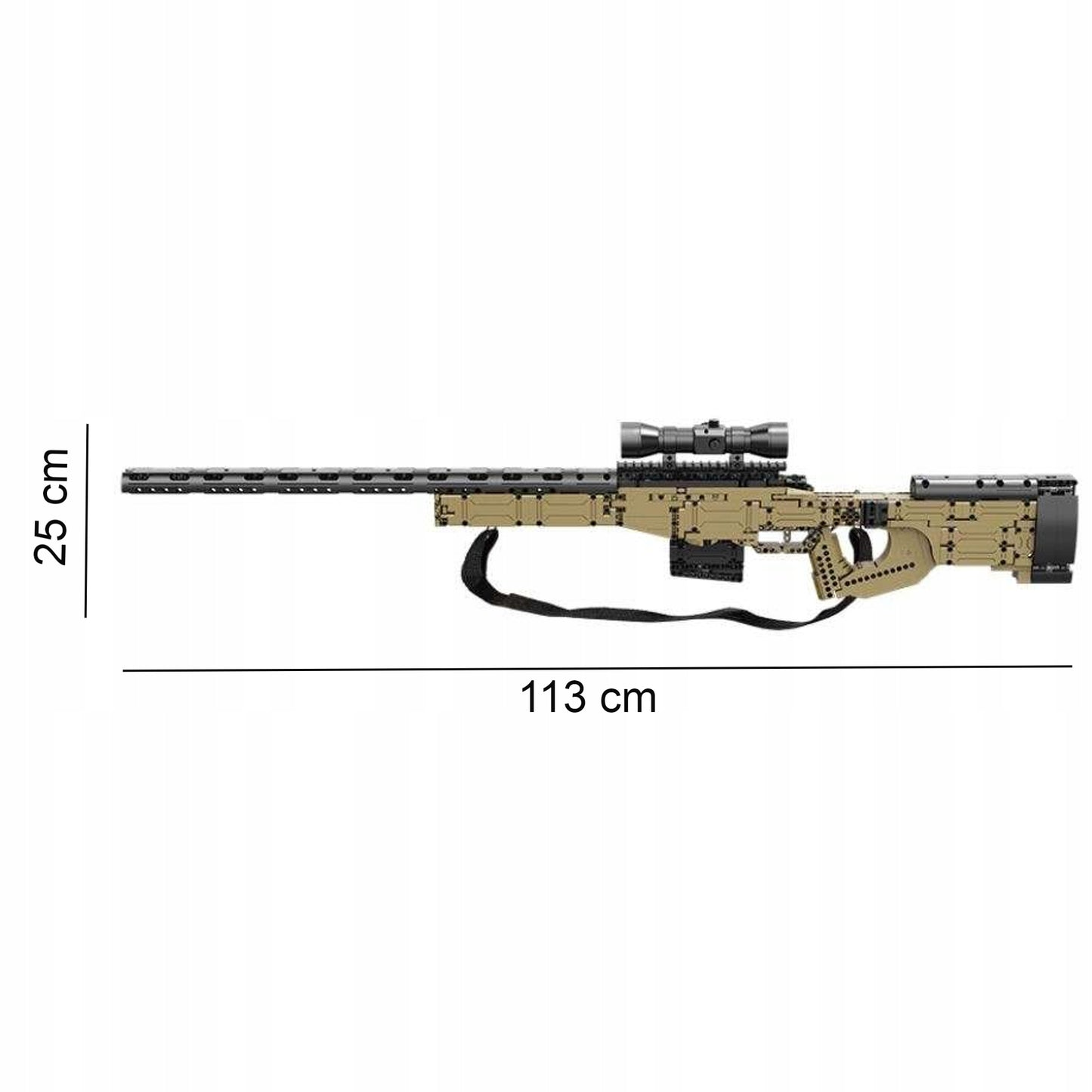 CADA Konstruktorius Šaudantis Snaiperinis Šautuvas 978 El. AWP + Minkšti Šaudmenys