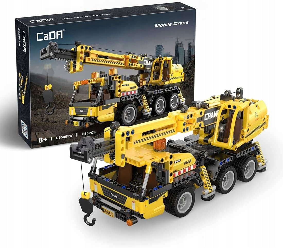 CADA TECHNIC STATYBINIAI BLOKELIAI KRANAS 37 CM DIDELĖ STATYBINĖ TRANSPORTO PRIEMONĖ 658 EL.
