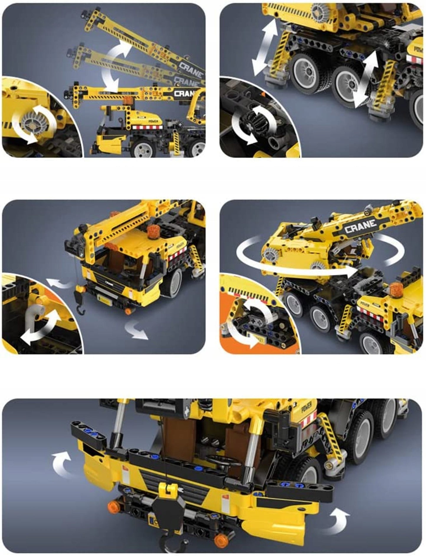 CADA TECHNIC STATYBINIAI BLOKELIAI KRANAS 37 CM DIDELĖ STATYBINĖ TRANSPORTO PRIEMONĖ 658 EL.