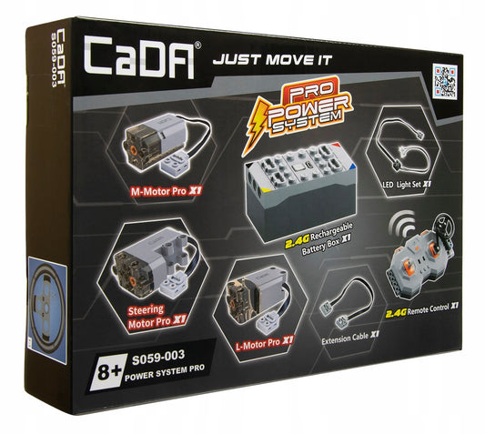 CADA PRO POWER SYSTEM RC pavara, skirta automatizuoti konstruktorių rinkinius