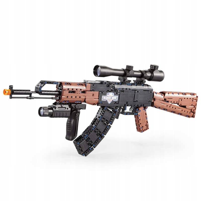 CADA Statybinių blokelių rinkinys Šautuvas AK-47 KALASHNIKOV 738 EL. Didelis