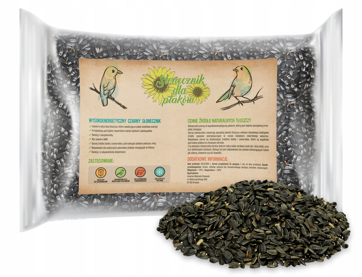 JUODOSIOS SAULĖGRĄŽOS SVEIKAS PAŠARAS MAISTAS SKANĖSTAS ŽIEMOJANTIEMS PAUKŠČIAMS 1KG