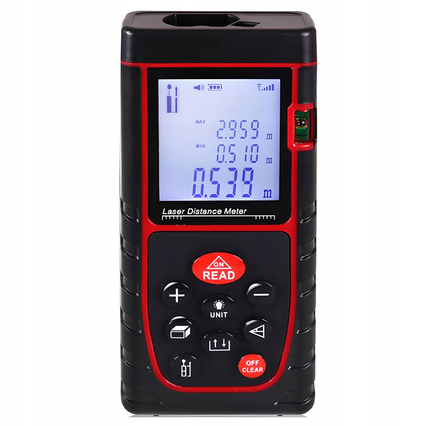 Lazerinis atstumo matuoklis skaitmeninis kampainis (inclinometras) matuoklis, gulsčiukas, atmintis 40m