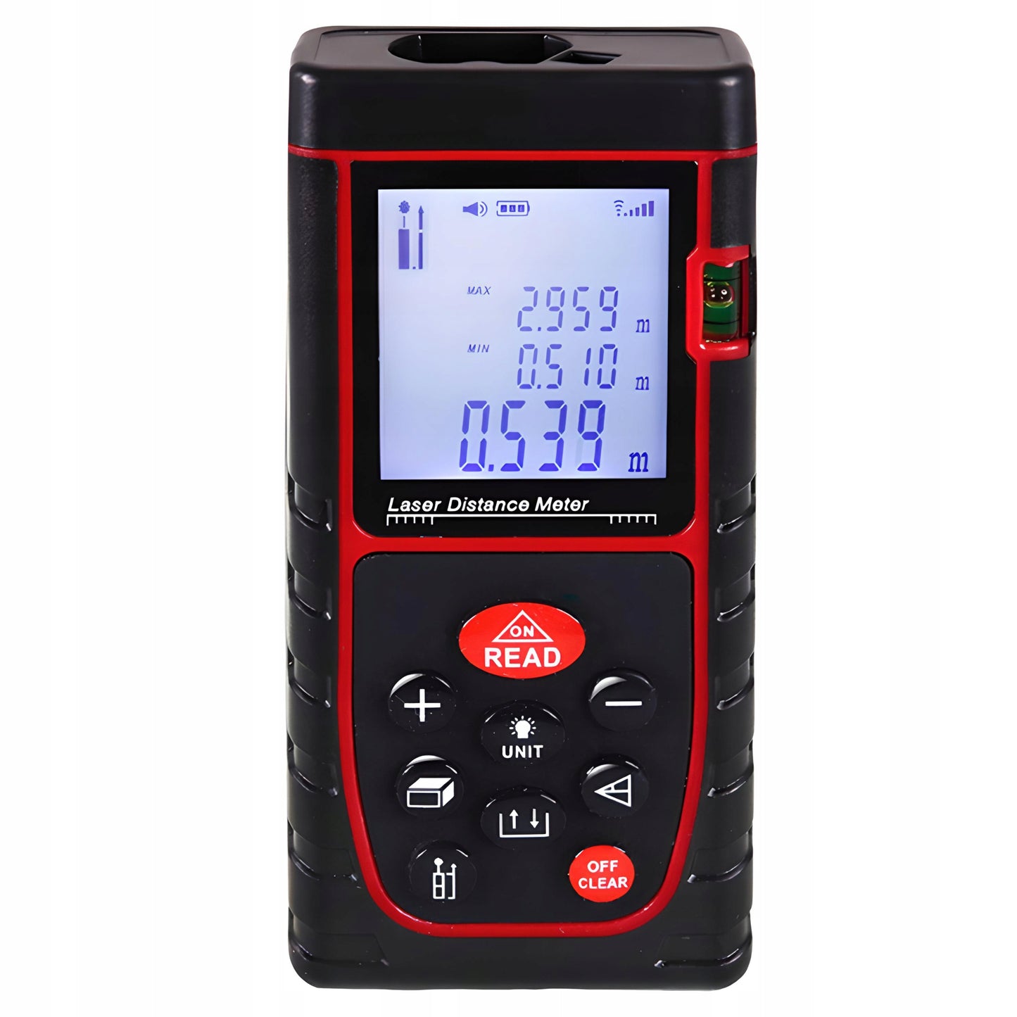 Lazerinis atstumo matuoklis skaitmeninis kampainis (inclinometras) matuoklis, gulsčiukas, atmintis 40m