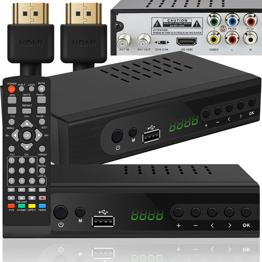 Antžeminės televizijos imtuvas-derintuvas Full HD DVB-T2 HEVC H.265 Universalus