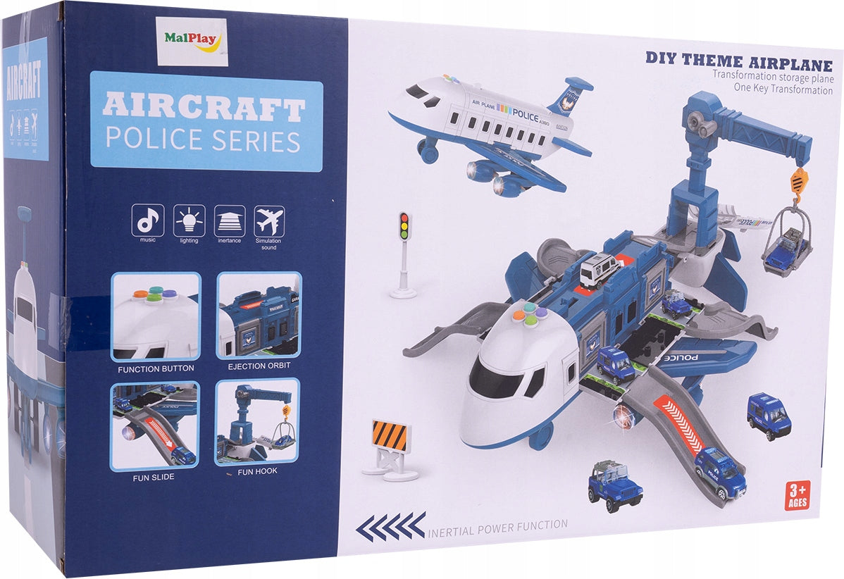 DIDELIS POLICIJOS LĖKTUVAS IŠSKLEIDŽIAMAS INTERAKTYVUS NAUDOJANTIS BATERIJOMIS STOVĖJIMO AIKŠTELĖ TRANSPORTAS