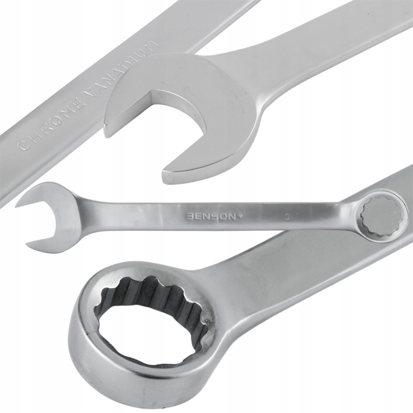 Didelis raktų komplektas plokščiu ir žiediniu 6-32mm 25 vnt. su kilimėliu BENSON BLACK