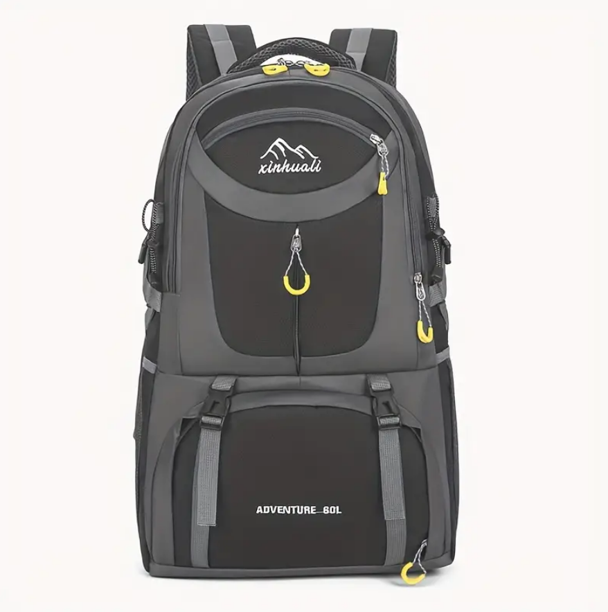 Didelės talpos kelioninė kuprinė, žygiams, alpinizmui, 60L