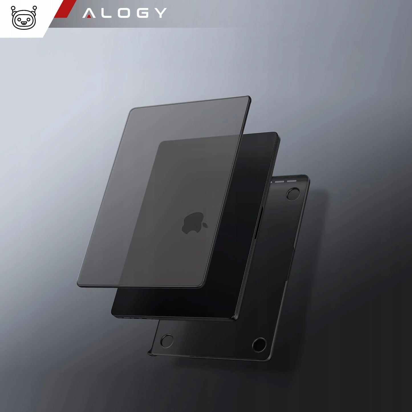 Elastingas matinis dėklas skirtas MacBook Pro 14 2021-2024, be pirštų atspaudų