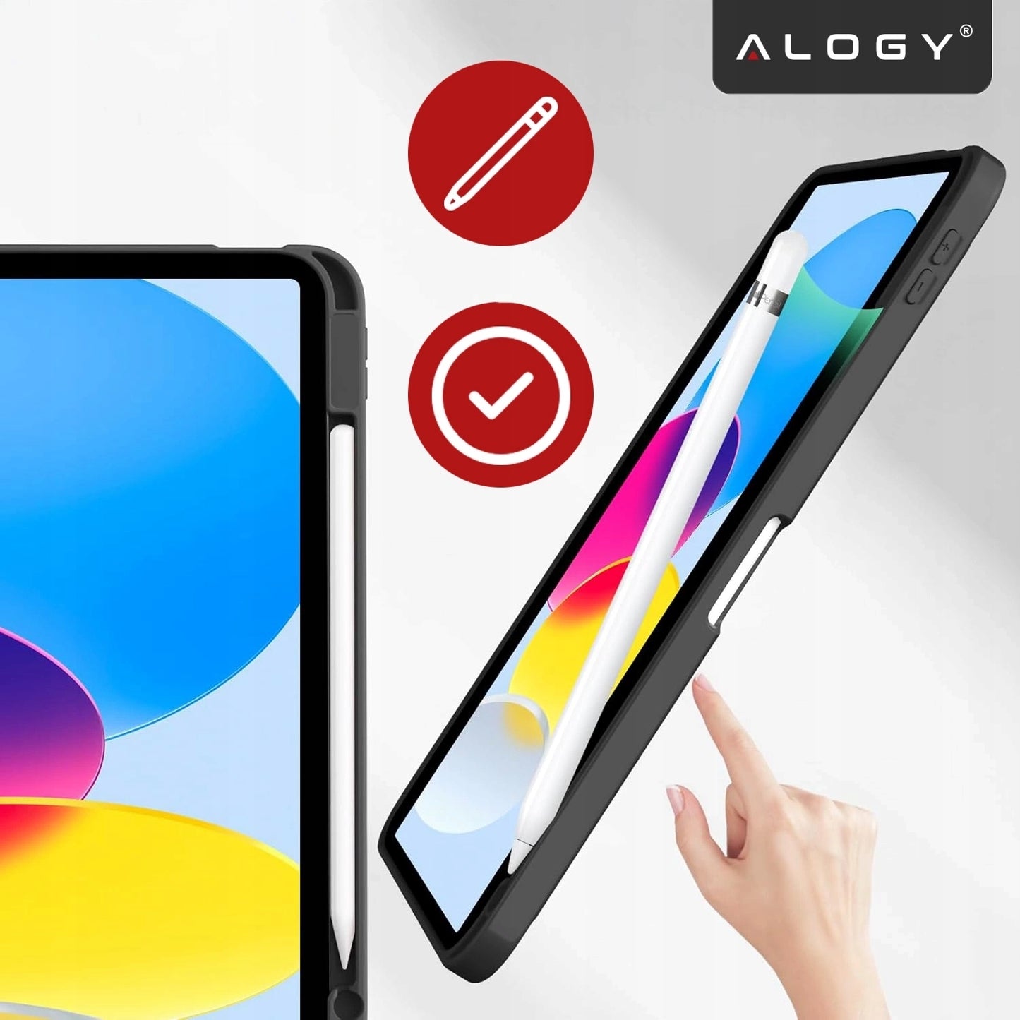 Hibridinis dėklas su atverčiamu dangteliu, skirtas iPad 10.9" 10-os kartos 2022, iPad 11" A16 11-os kartos 2025