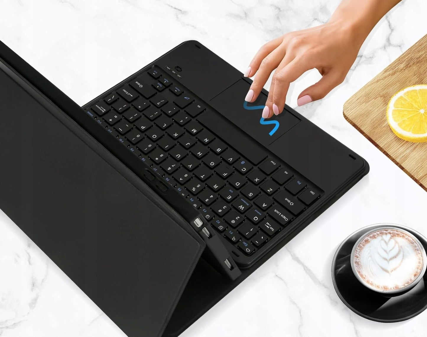 Dėklas su klaviatūra ir lietiminiu skydeliu (touchpad) Apple iPad 10.9 10-os kartos / iPad 11 A16 11-os kartos 2025