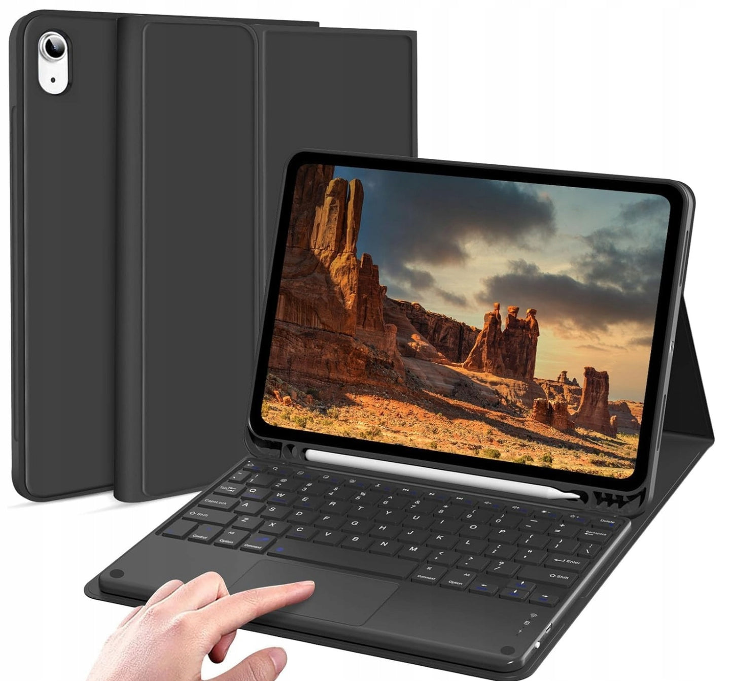 Dėklas su klaviatūra ir lietiminiu skydeliu (touchpad) Apple iPad 10.9 10-os kartos / iPad 11 A16 11-os kartos 2025