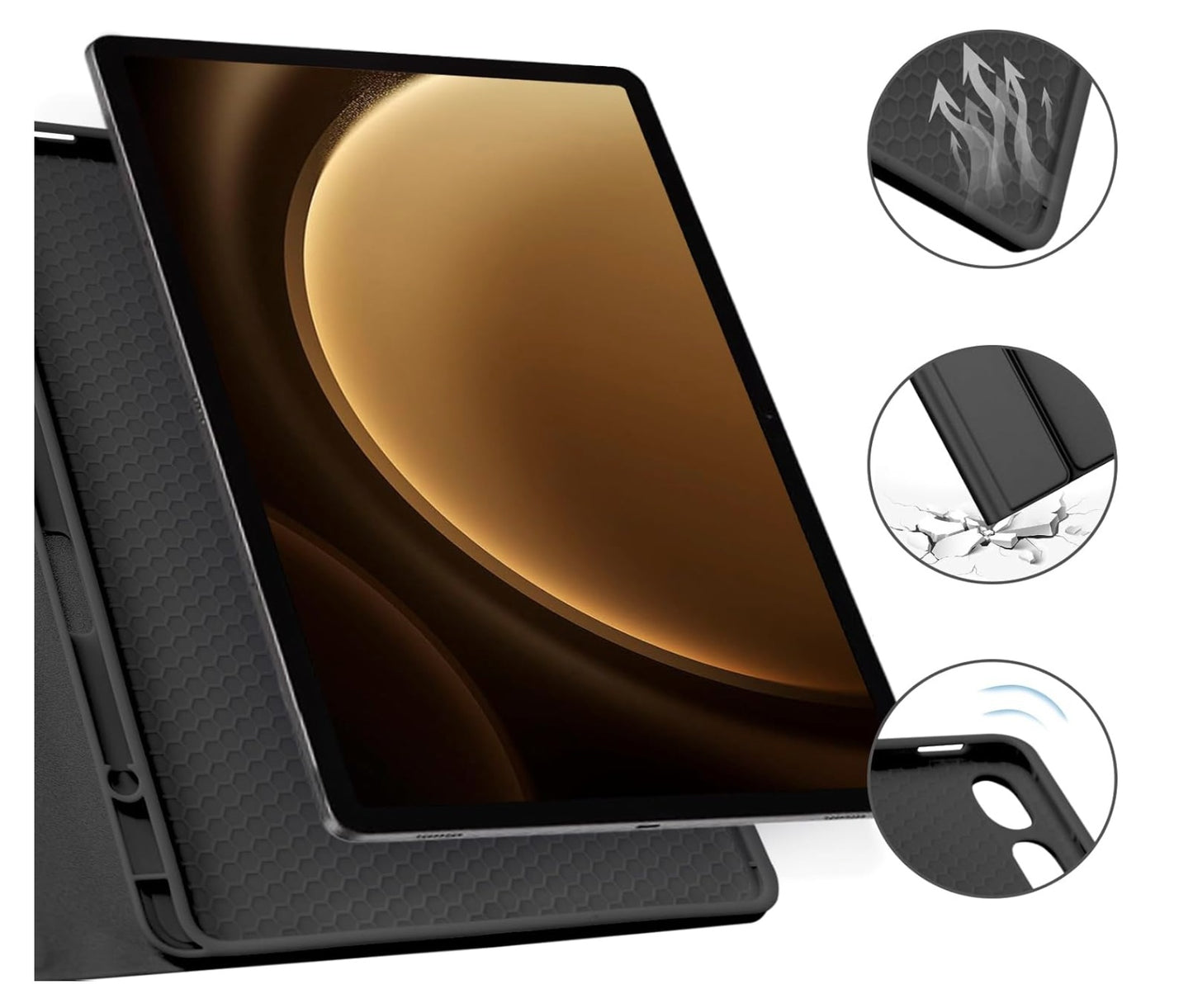 Dėklas su klaviatūra ir lietimės skydeliu (touchpad) skirta Samsung Galaxy Tab S10 FE Plus S10 FE+ 13.1"