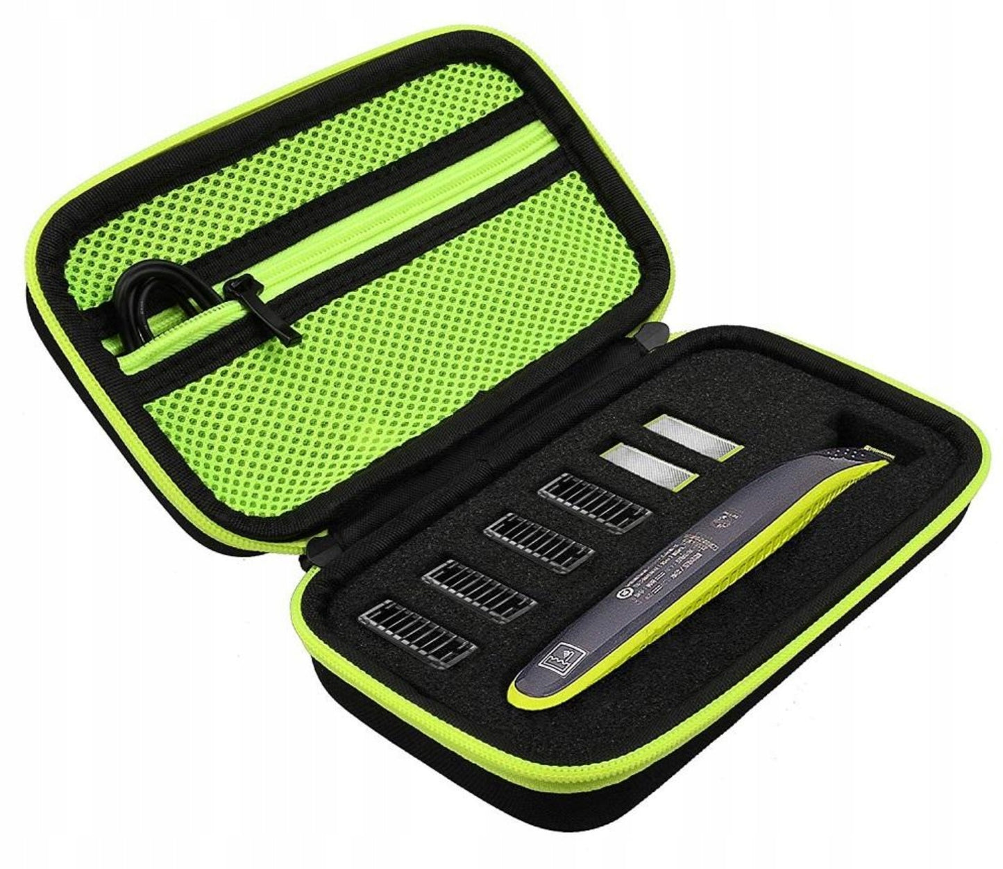 Kietas dėklas skustuvui PHILIPS ONEBLADE 360, trimeriui, antgaliams, ašmenims, įdėklams