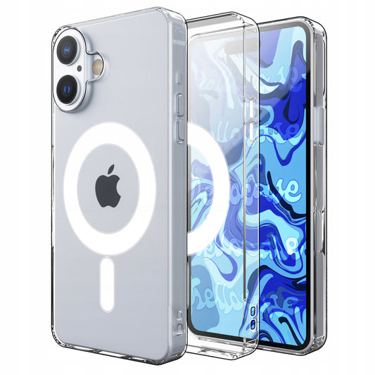 Dėklas „Magsafe“ iPhone 16 (Magnetinis šarvuotas dėklas) + stiklas