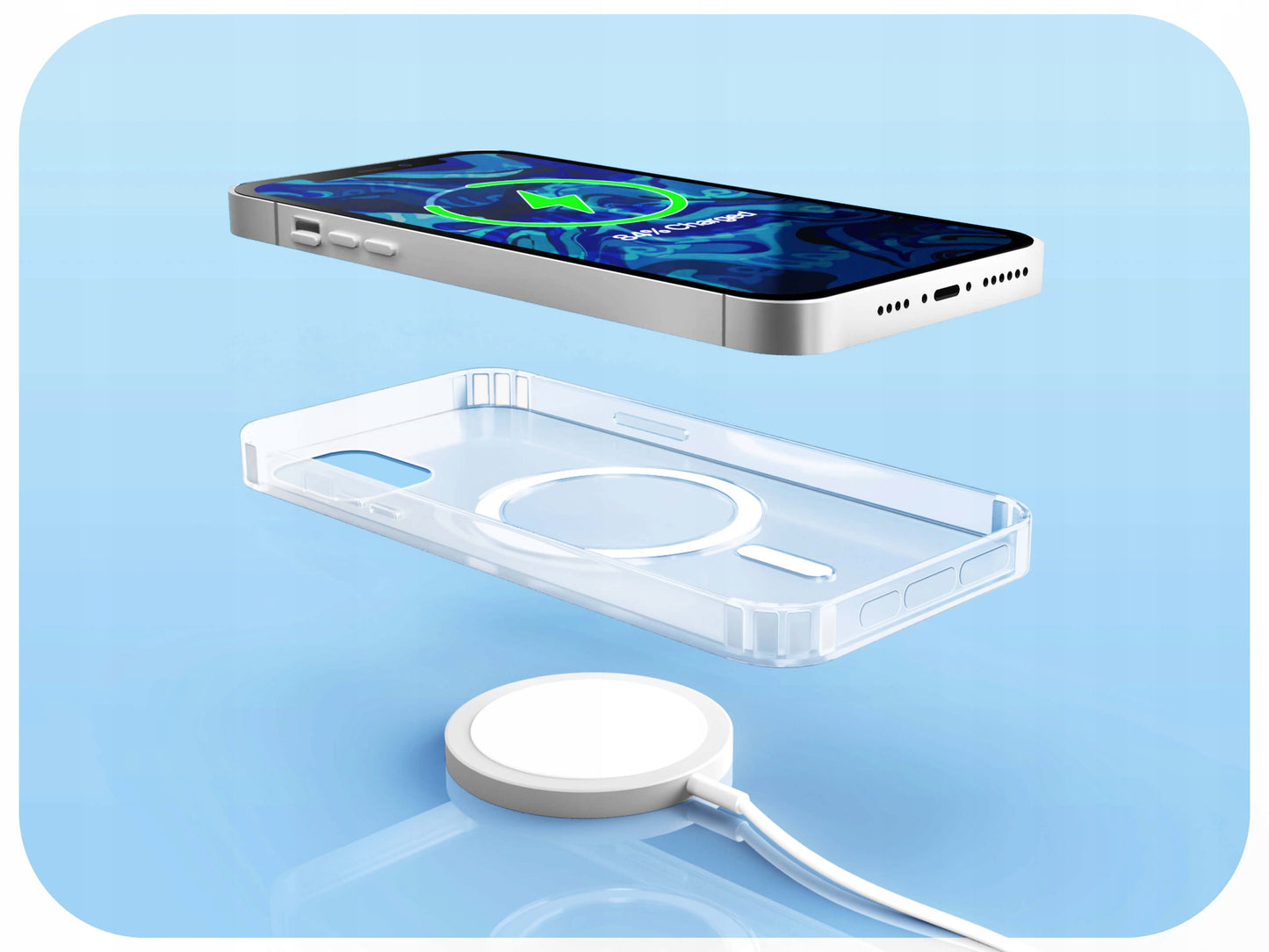 Skaidrus šarvuotas apsauginis dėklas iPhone 11 (Magsafe suderinamumo) + Grūdintas stiklas 9H