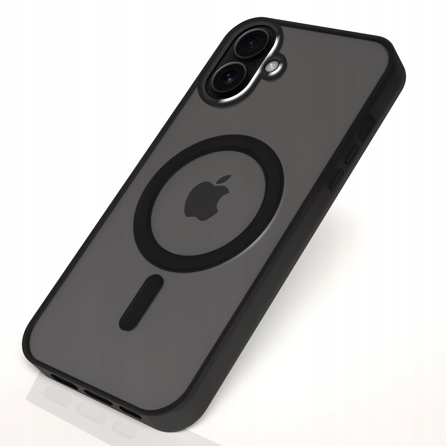 Dėklas iPhone 16 (Magsafe, Magnetinis, Matinis, Juodas, Patvarus) + Stiklas