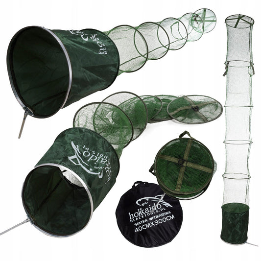 GUMINĖ MEŠKERIOJIMO SIETELĖ 2M 40CM RANKENA + DĖKLAS HOKKAIDO PROFESSIONAL