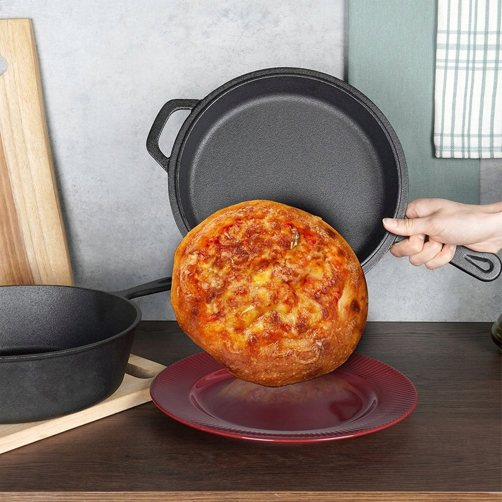 Ketaus puodas, troškintuvas, keptuvė 2in1 kepimui, skrudinimui, troškinimui