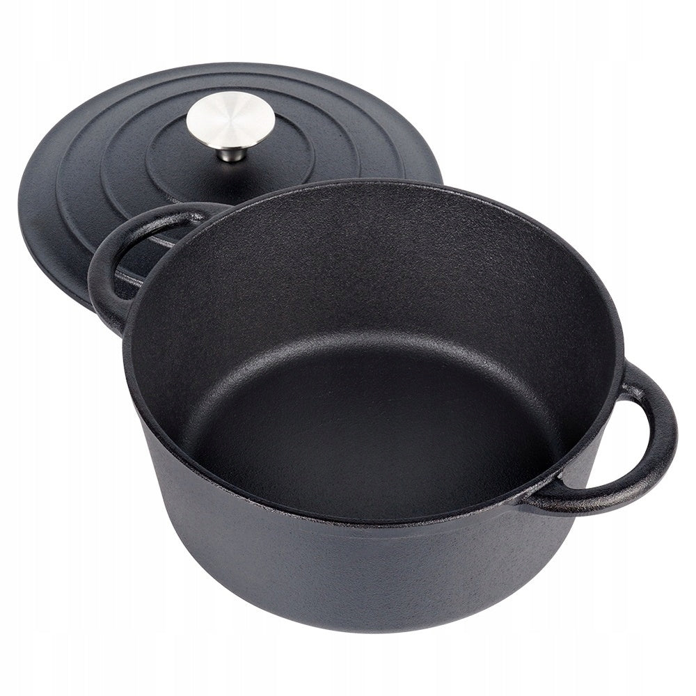 Ketaus puodas su dangčiu, troškintuvė virimui, kepimui, troškinimui 2,6 L