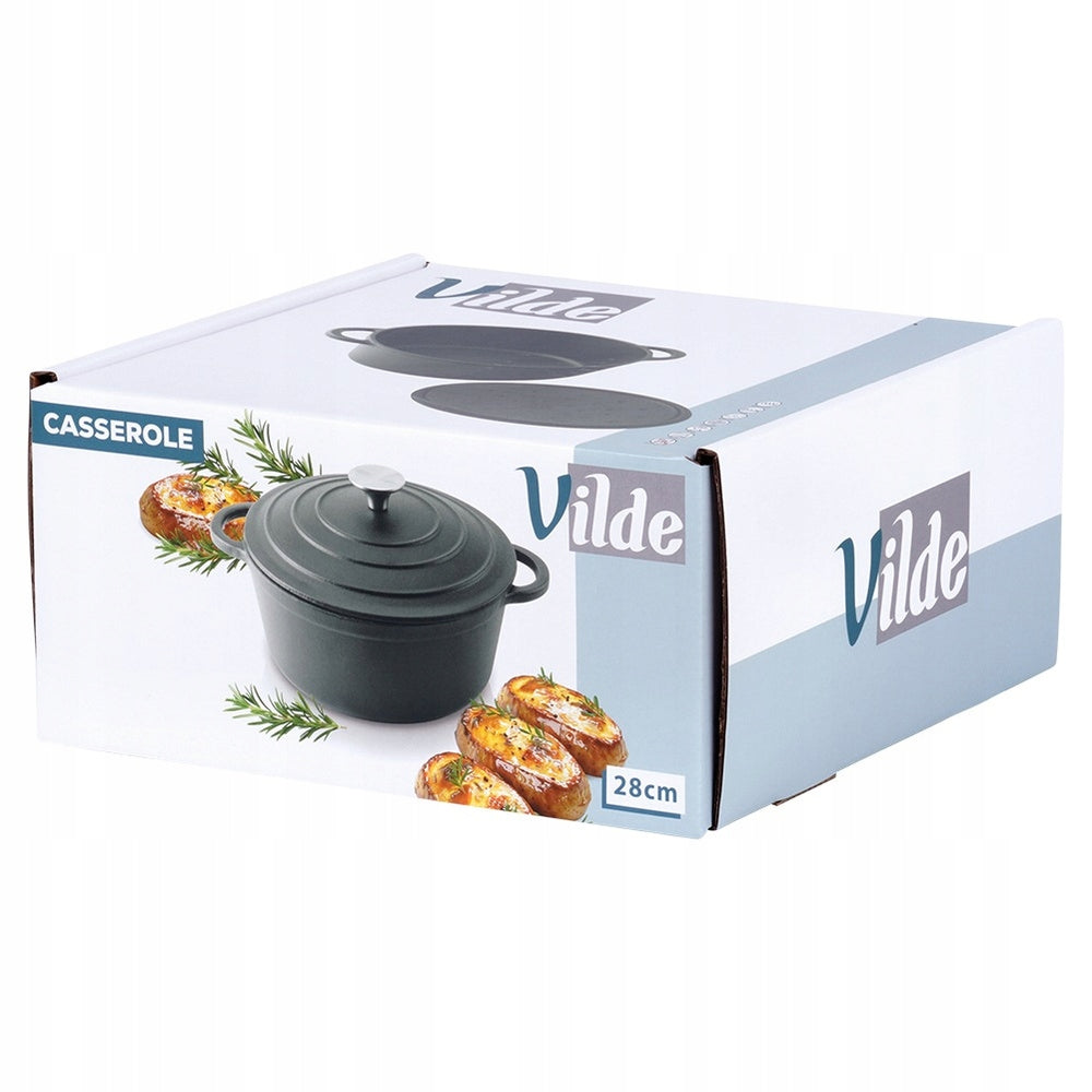 Ketaus puodas su dangčiu, troškintuvui gaminti maistą, kepti, troškinti 5,6L