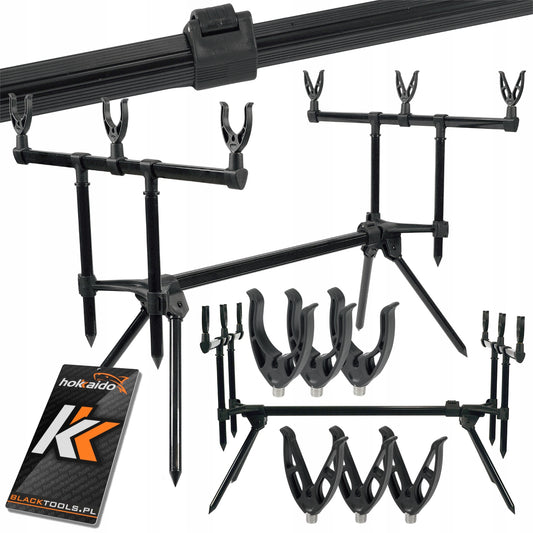 HOKKAIDO Karpinis stovas meškerėms 3 meškerėms, stabilus meškeriotojui